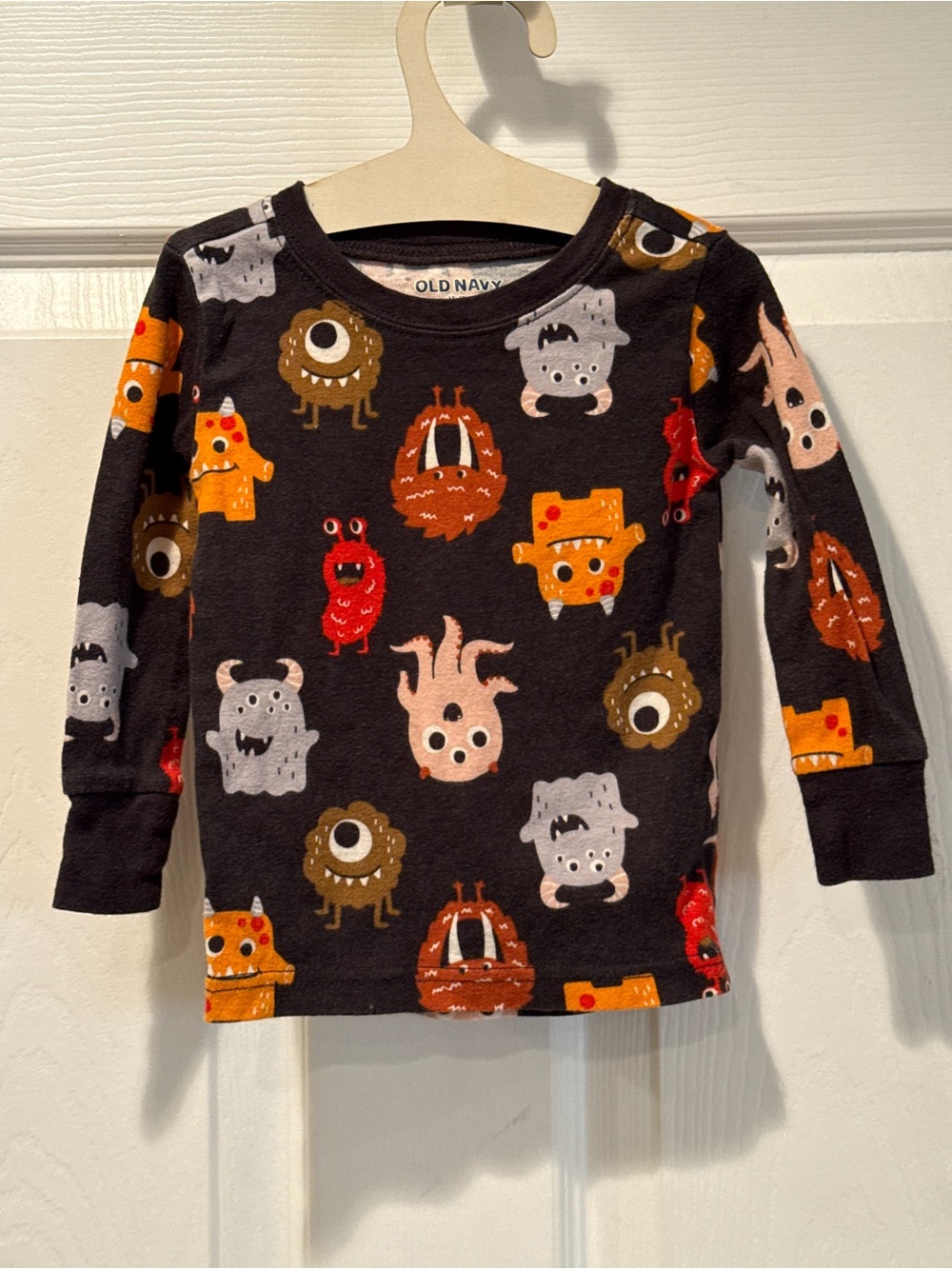 Old Navy Monster Print Long Sleeve Shirt 12-18M